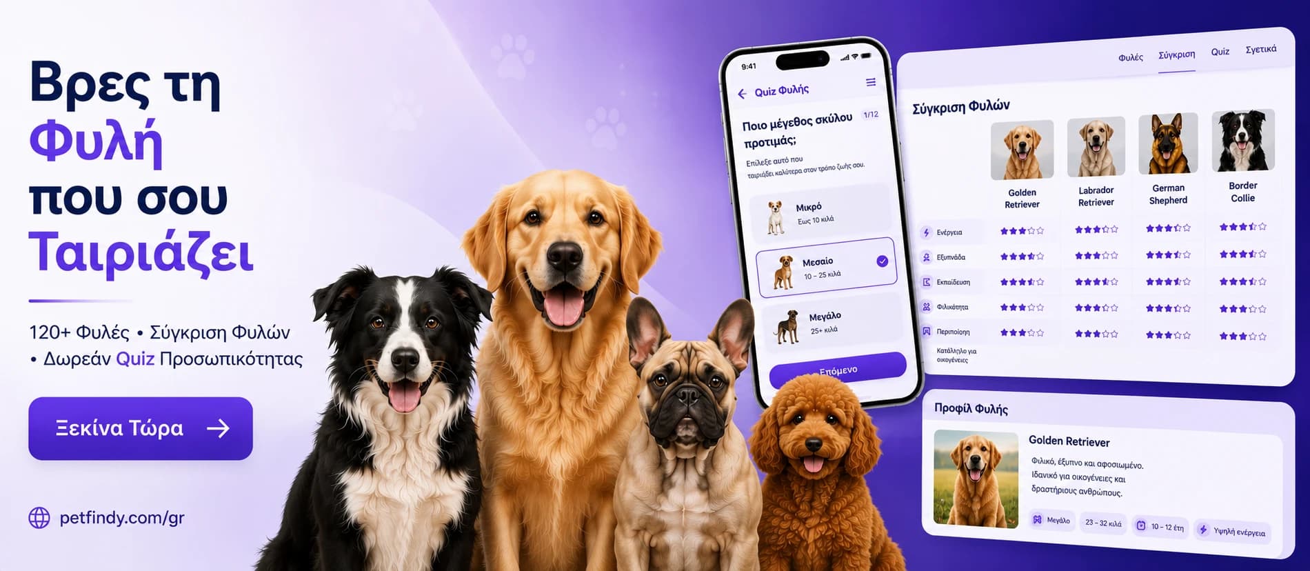 PetFindy - Βρες τη Φυλή που σου Ταιριάζει